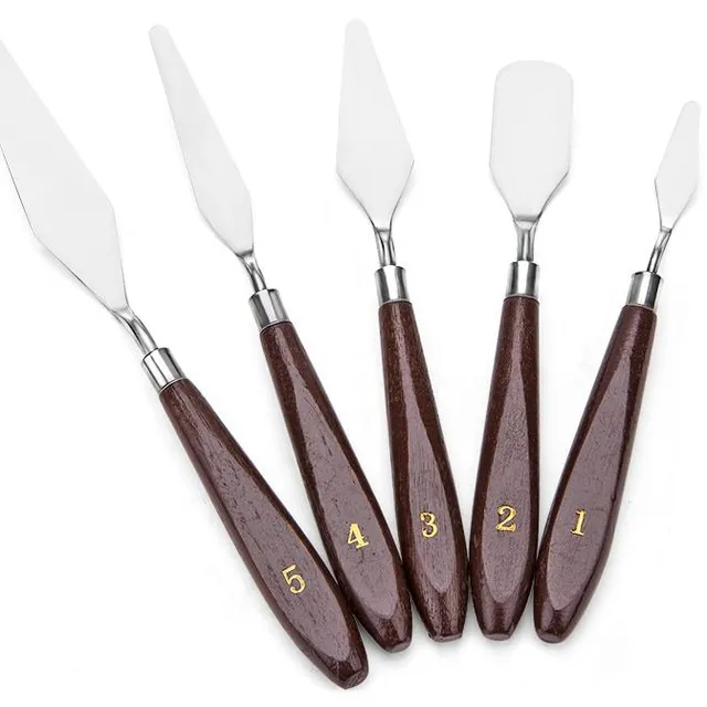 Oil-colored spatulas