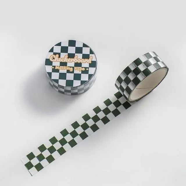 Trendy stylová originální dvoubarevná moderní samolepící páska s kostkovaným vzorem