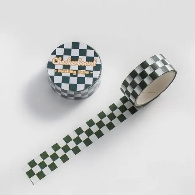 Trendy stylish original two-color modern self-adhesive tape with plaid pattern