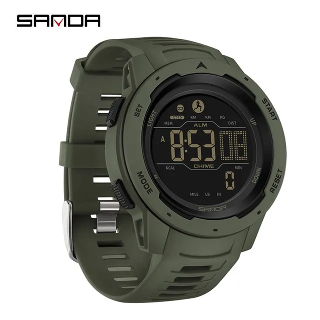 Sanda Kalorimeter: Multifunctional men's watch in military style with impact resistance