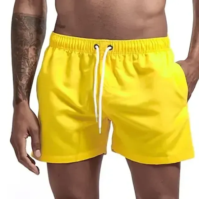 Men's swim shorts with quick-drying material and pockets