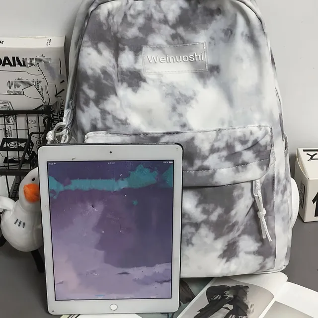 Sac à dos de voyage pour femme avec grande capacité et motif tie-dye