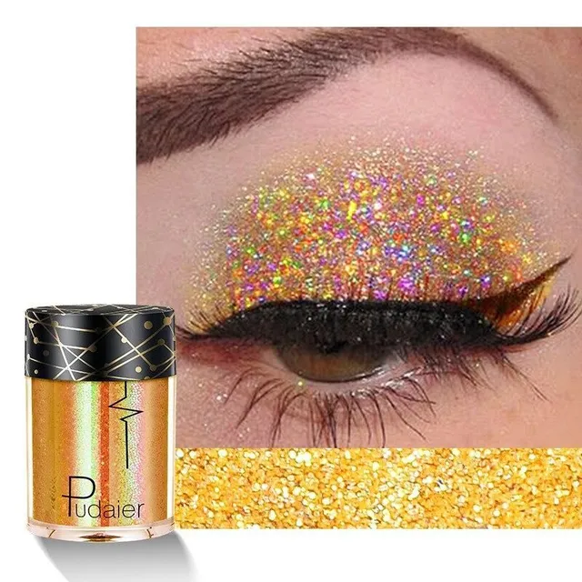 Luxury glitter in several color variants with universal use on eyes, lips and body