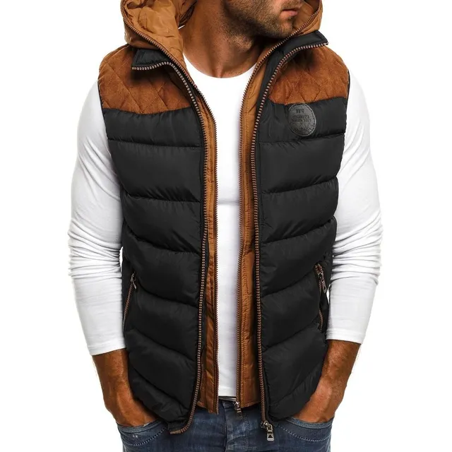 Men's winter vest with hood Bladee