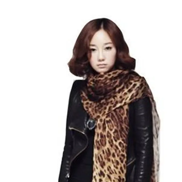 Ladies scarf with leopard pattern