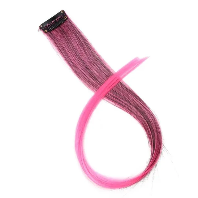 The spring of synthetic hair on the clip - different colors