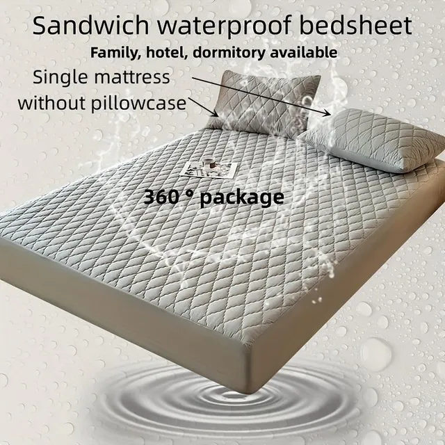 Vodotesný matrac chránič 1 ks, odolné proti škvrnám a vlhkosti, Vhodné plech