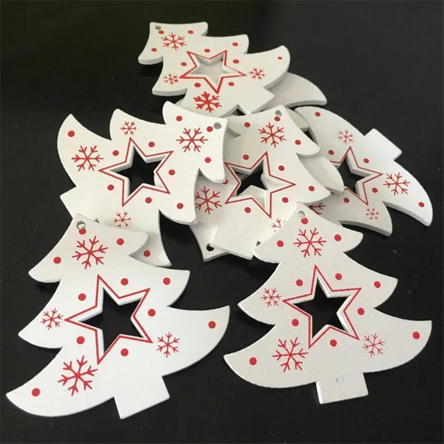 Wooden Christmas Ornaments 10pcs