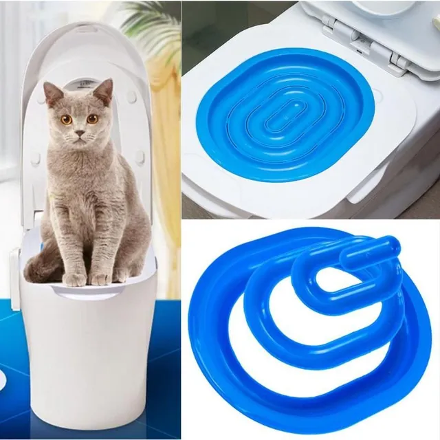 Praktyczna mata toaletowa dla kotów (niebieski)