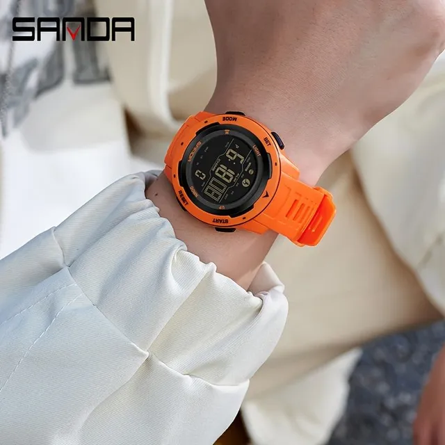 Sando child sports watch with pedometer, calorie recording, waterproof and modern