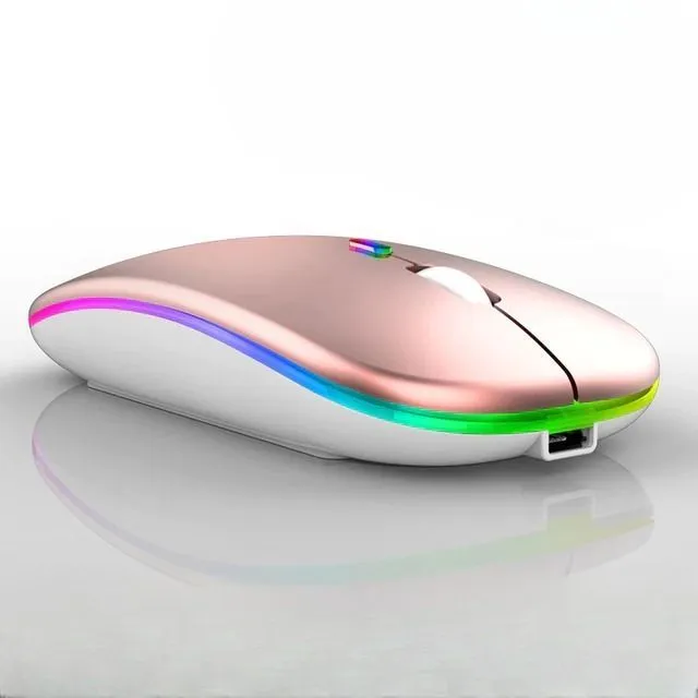 Štýlová bezdrôtová myš s osvetlením LED