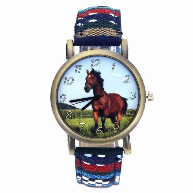 Children's watch with horse motif