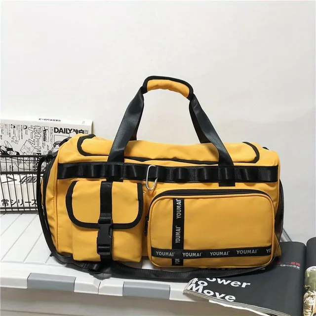 Men's travel backpack with large capacity, separation on wet and dry and multifunctional functions