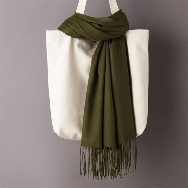 Women's monochrome cashmere scarf