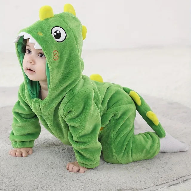 Cute Dino-Hero: Long Sleeve With Hood and Dinosaur Motive For Squirts