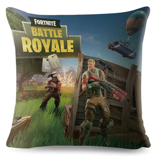 Poszewka na poduszkę z fajnym wzorem popularnej gry Fortnite 19