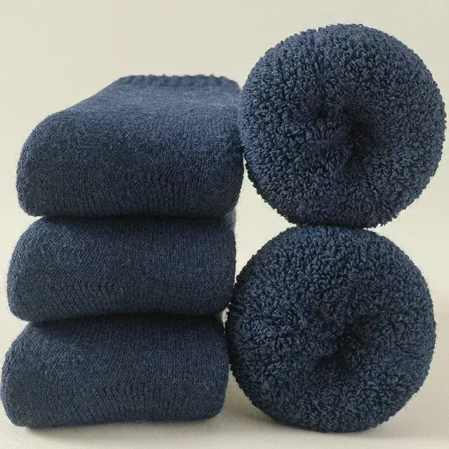 Set of 3 pairs of winter wool socks for men and women with thermal insulation from cashmere