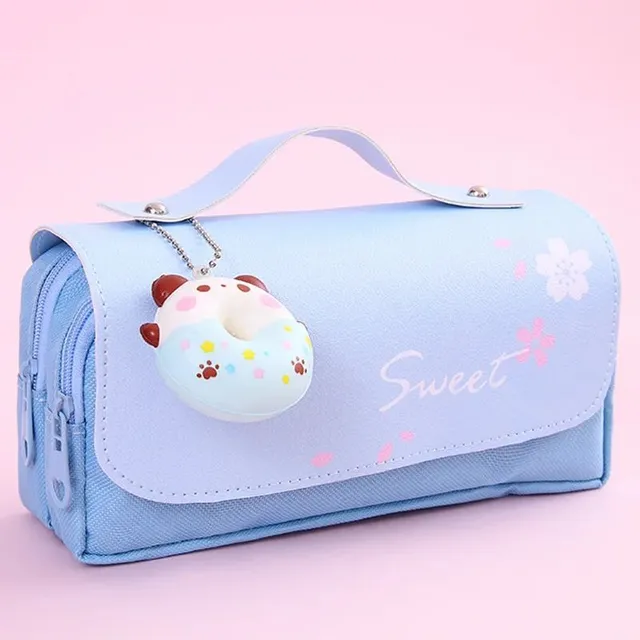 Cute kawaii penal with large capacity for girls, office supplies, students and school supplies