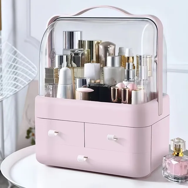 Spectacular cosmetic organizer with large capacity, storage boxes and drawers