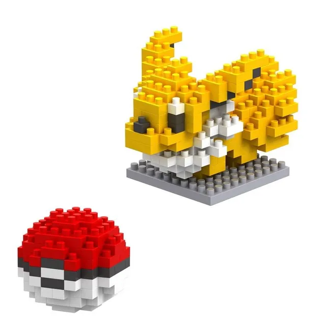 Dětská stavebnice Pokémon - postavička z kostek a pokébalem