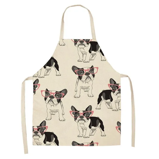 Kitchen apron with dog pattern