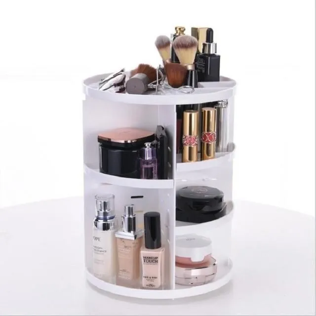 Rotating makeup organiser