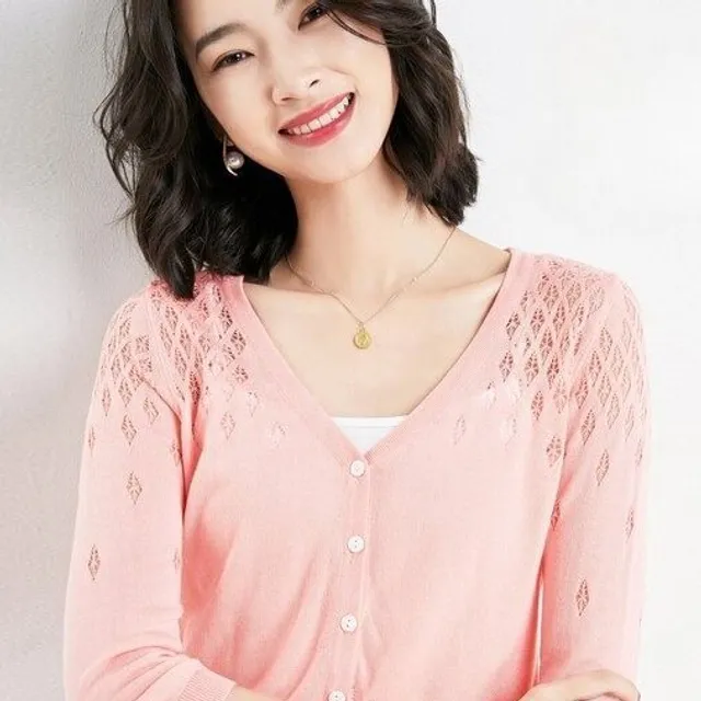Women's summer sweater with 3/4 sleeves