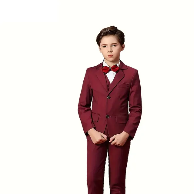 Kolorowy garnitur dla chłopców, szczupłe, świąteczne ubrania dla