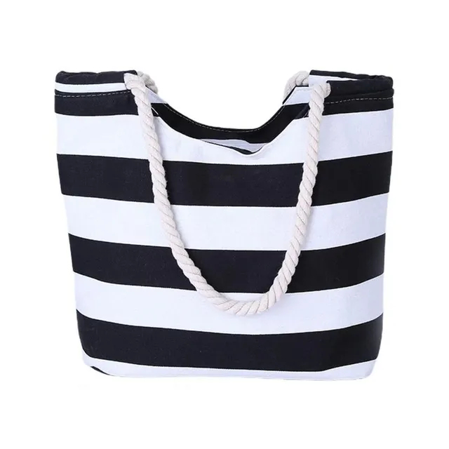 Modern trendy striped stylish shoulder bag for a perfect time by the water
