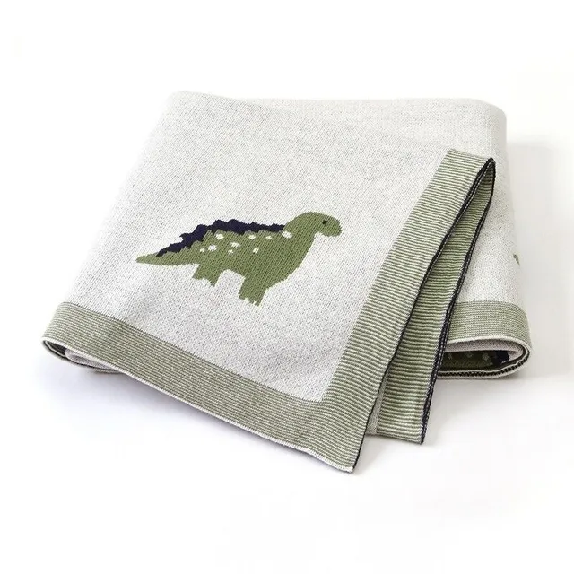 Baby blanket with dinosaur