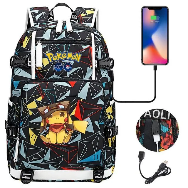 Pokémon backpack with charging function - Pikachu