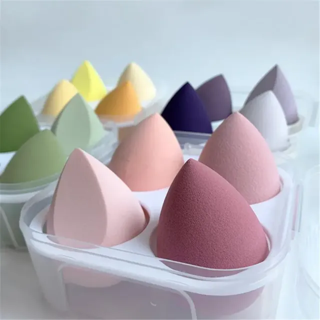 4ks Kozmetické huby Blender Beauty Egg - make-up huby pre perfektný vzhľad