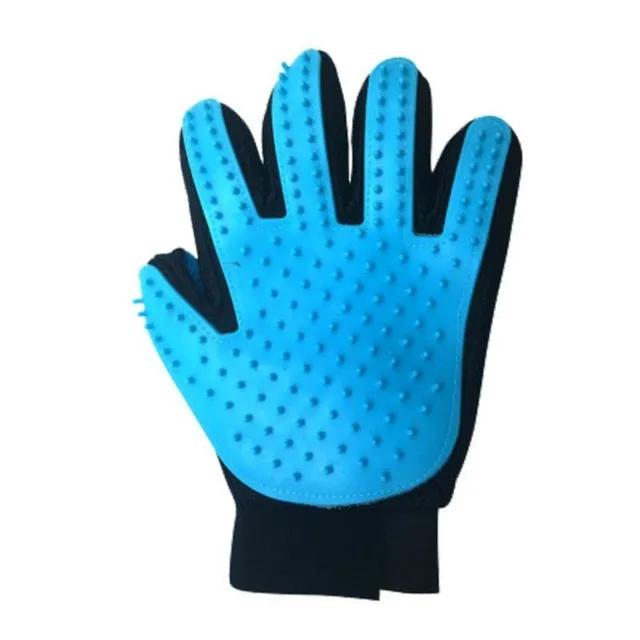 Coating gloves for hair removal