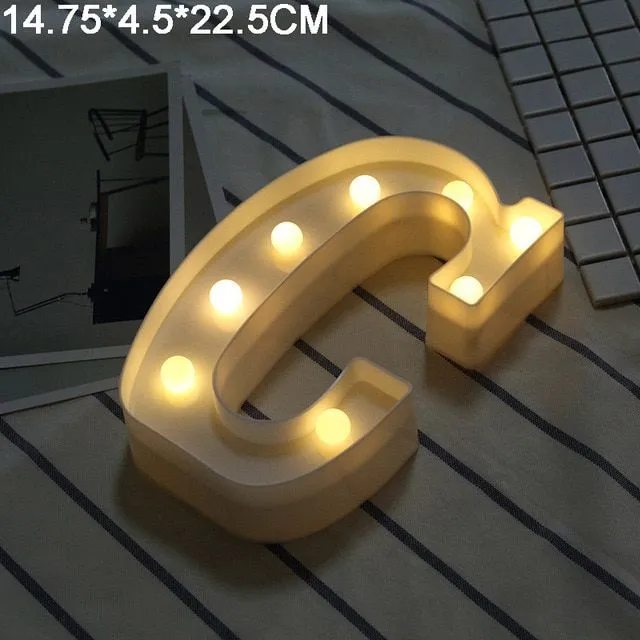 Lettres LED lumineuses