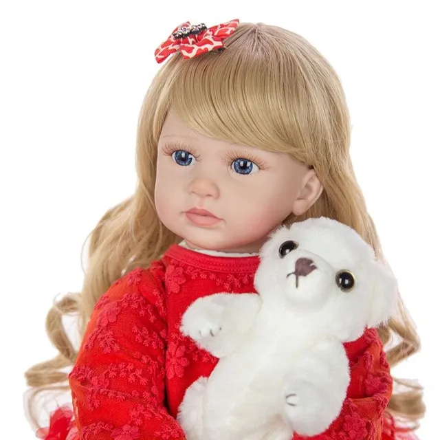 Realistic doll girl with accessories