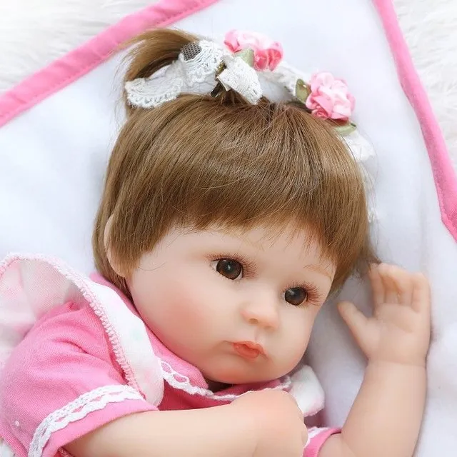 Realistic doll girl 41 cm