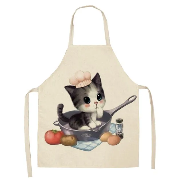 Stylish kitchen apron with cat motif Mini Me