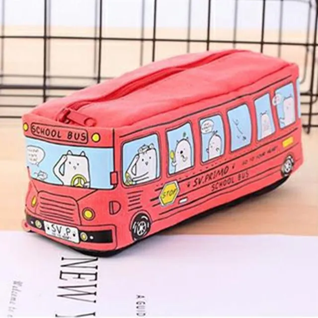 Designový penál na tužky ve tvaru autobusu - několik barevných variant