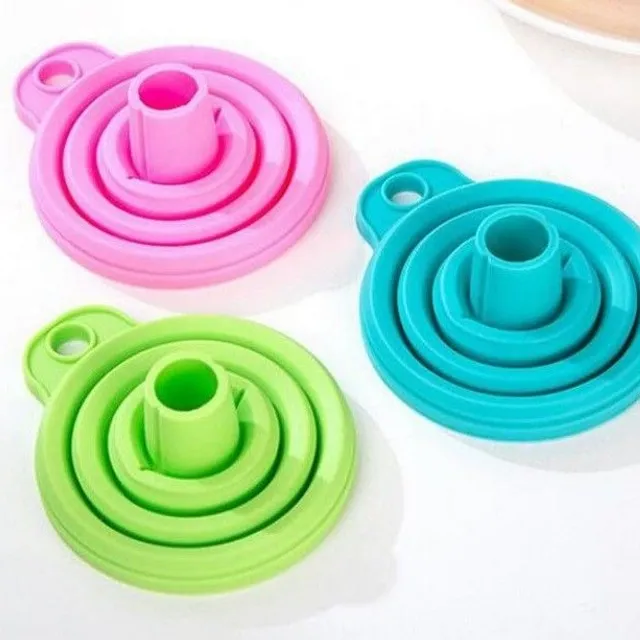 Silicone folding funnel - 2 pcs