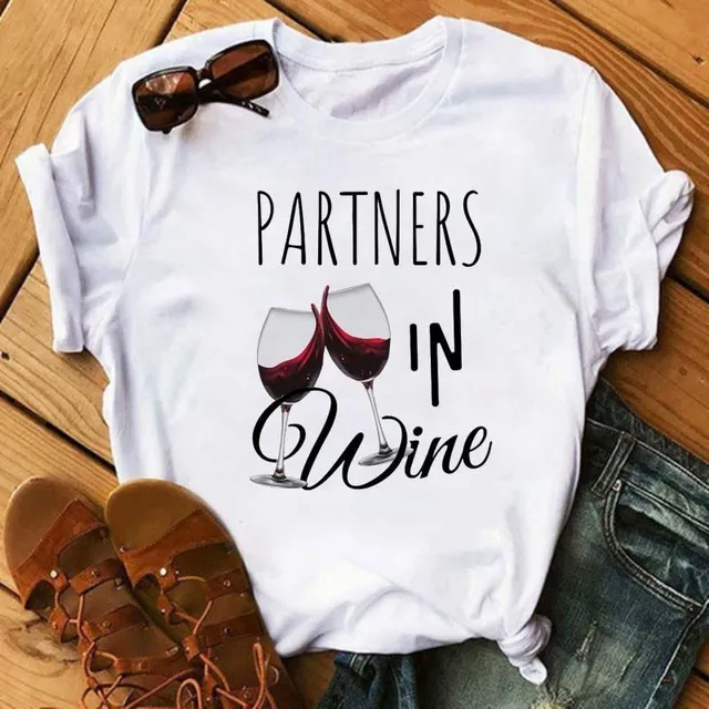 T-shirt da donna a tema vino