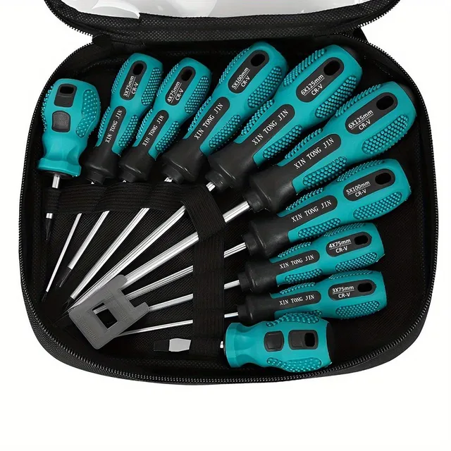 Magnetic screwdriver set - robust, ergonomic set of cross and flat screwdrivers