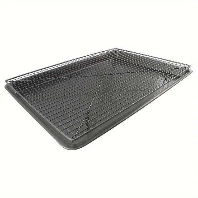 Set of baking sheet and stainless steel cooling grate