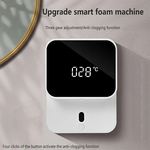 Touchless soap dispenser with wall sensor