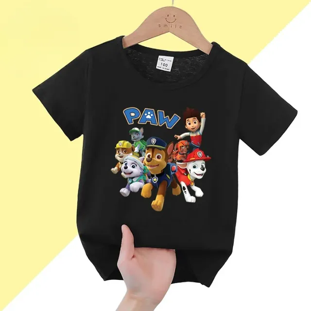 Štýlové detské tričko s krátkym rukávom a potlačou Paw Patrol