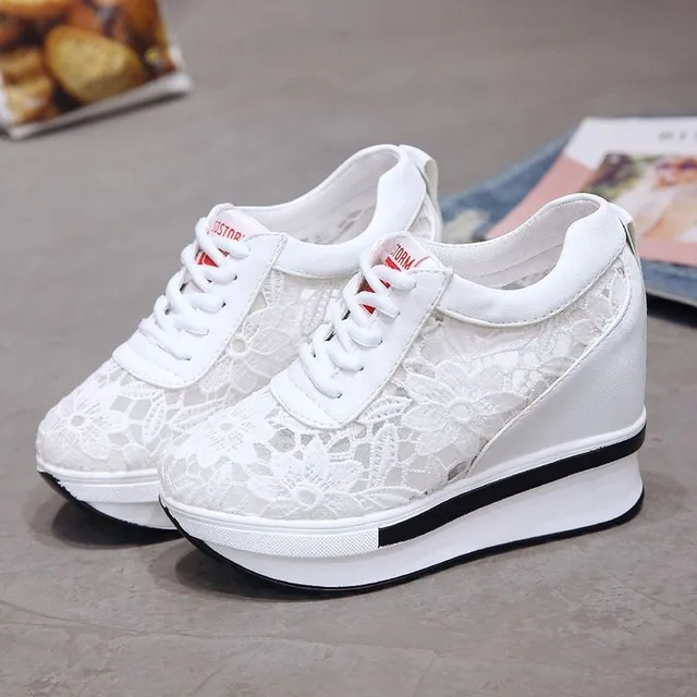 Women's stylish spring platform sneakers