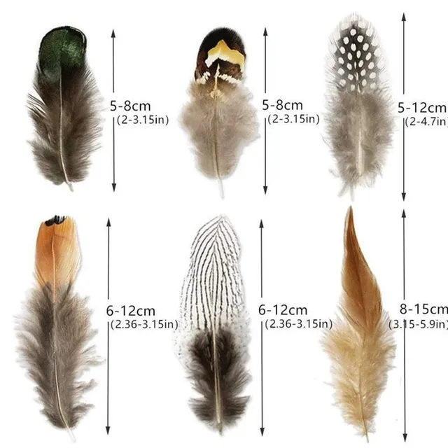 24 pcs of decorative feather mix