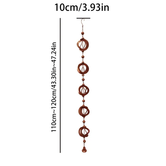 Dvůr Venkovní domácí dekorace Kovové Železné řemeslo Rotující větrná zvonkohra déšť Řetěz umělecké řemeslo