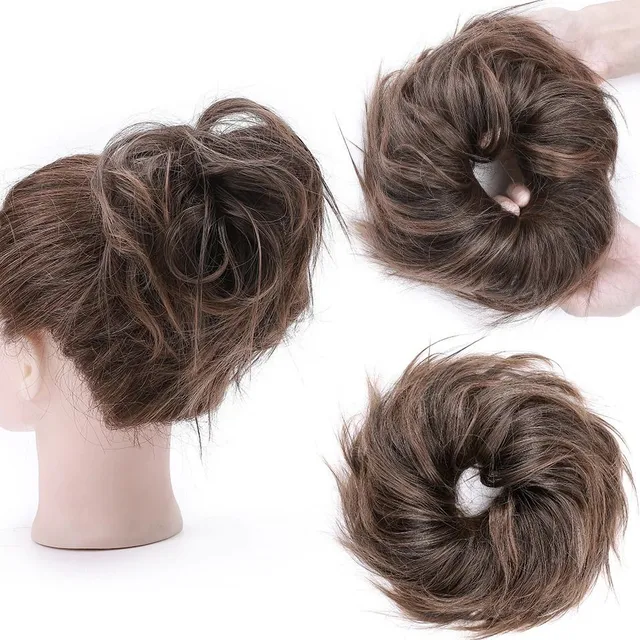 Postiche pour cheveux - chignon avec élastique