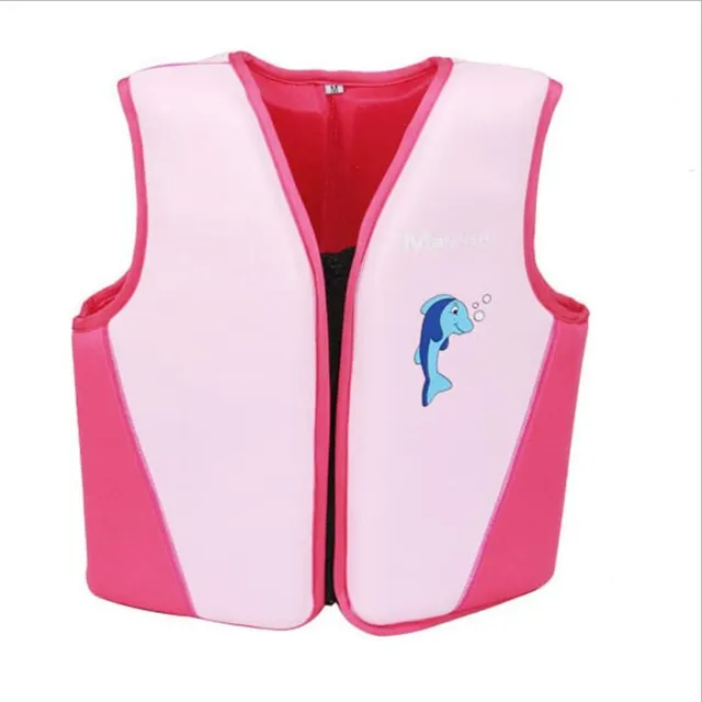 Profesionálna detská nafukovacia vesta na plávanie Pink S 1-2 age
