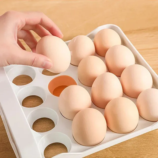 Two-layer egg drawer box - kitchen egg organizer for fridge